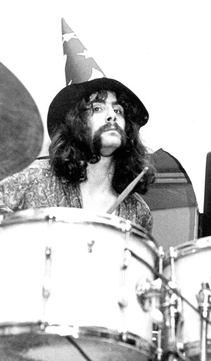 rodney Rodney at work on his beloved drum kit