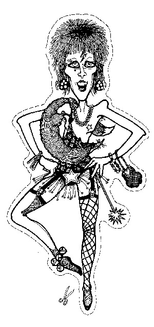 rodneycartoonfairy A Dogpress cutout entitled "A Fairy for your Xmas Tree". Looks a bit like David Bowie!